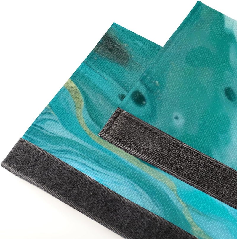DXTKWL Teal Green Marble Print Refrigerator Door Handle Covers Set of 2 Kitchen Appliance Handle Covers Protector for Fridge Microwave Stove Oven Dishwasher - Image 4